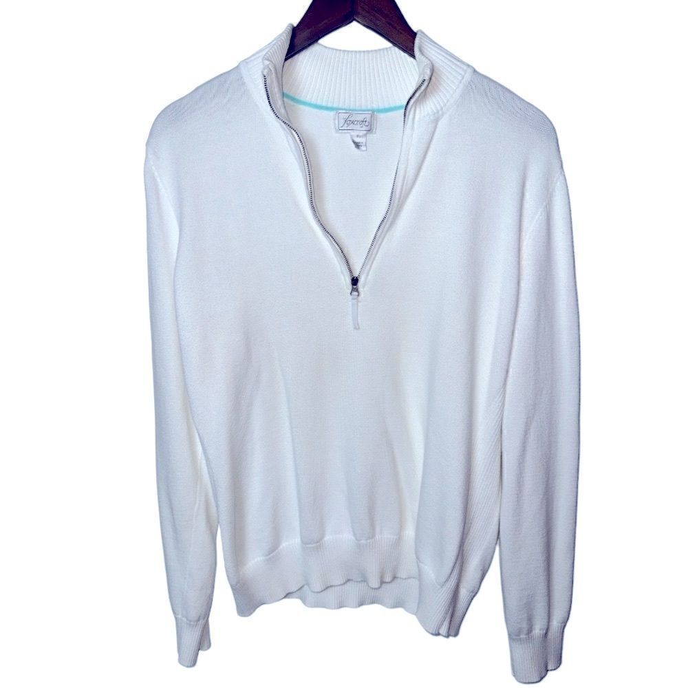 Foxcroft Women's 1/4 Zip Soft Knit Pullover Sweater Size XL - Picture 2 of 8
